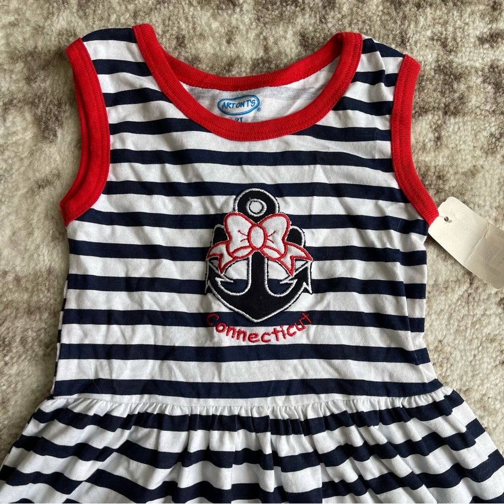 Art on T's Connecticut‎ Girls Nautical Dress Sz 2T NWT - Picture 2 of 5